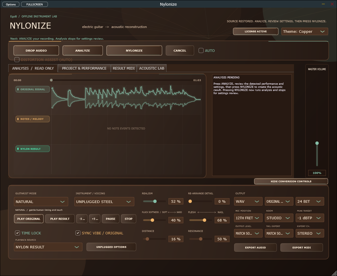 Nylonize 3.1.1 standalone interface on Windows.